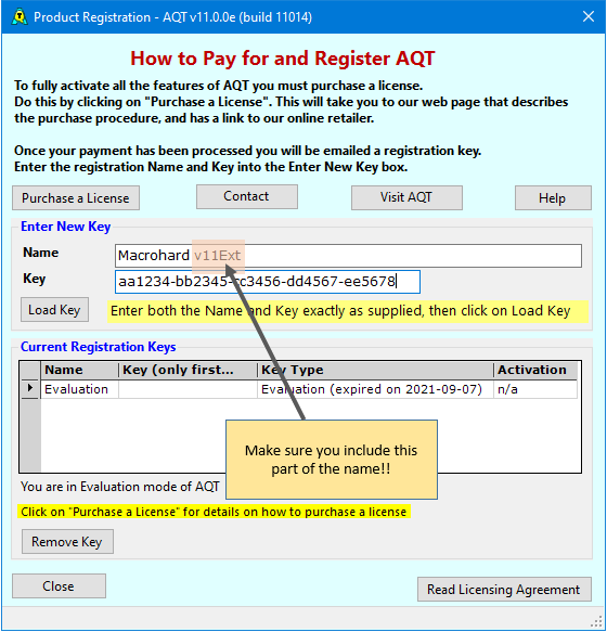 Register License - Name