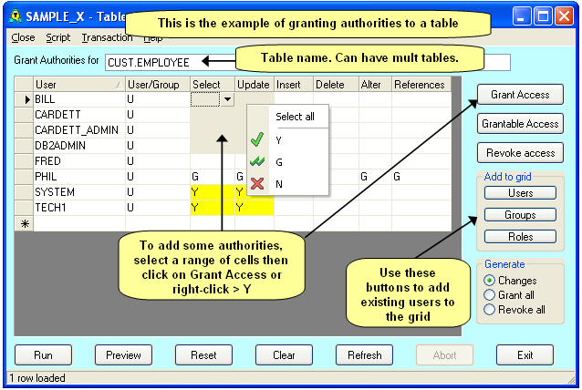 Manage authorities