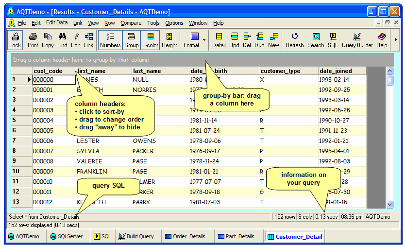 Data Display window